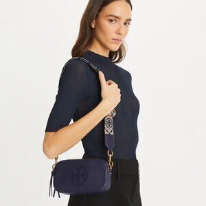 NEW Tory Burch miller leather Crossbody bag in Navy Authentic